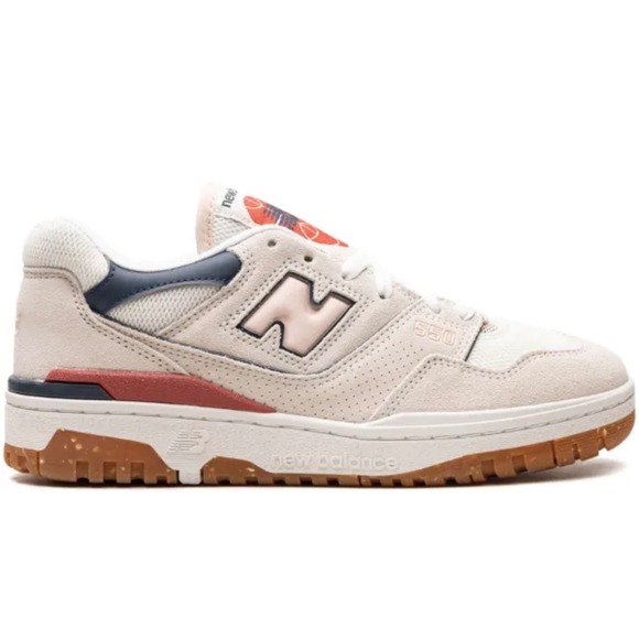 New Balance Shoes - New Balance 550 Sneaker Womens 10 Cream Pink Navy BBW550NP Good Retro Basketball